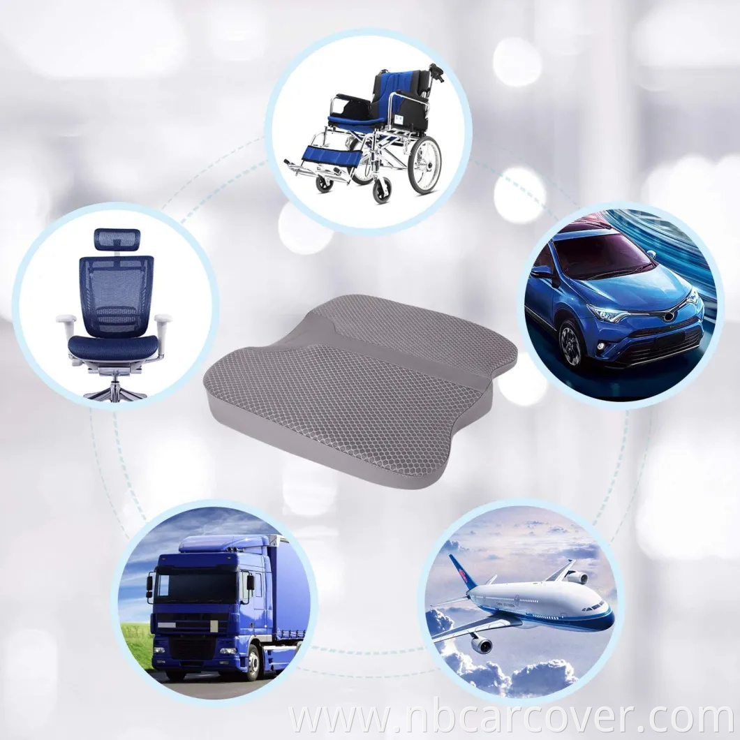 Car Memory Foam Heightening Seat Cushion, Tailbone (Coccyx) and Lower Back Pain Relief Cushion, for Office Chair, Wheelchair and More.